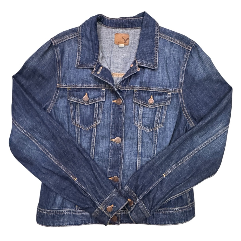 American Eagle Outfitters Denim Trucker Jacket - Picture 3 of 8